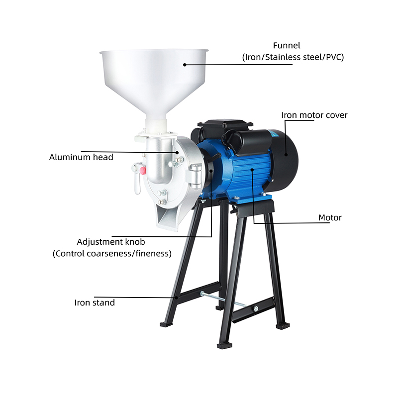 เครื่องเจียรเมล็ดข้าวหัวอลูมิเนียมพร้อมแผ่นเจียรขัด