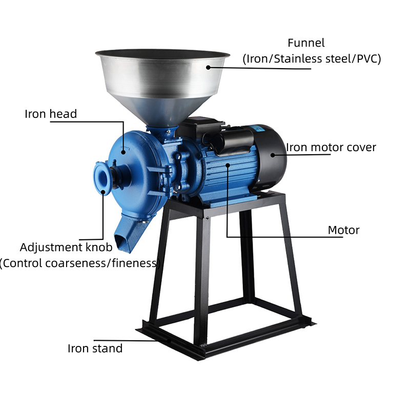 เครื่องเจียรเมล็ดพืชกำลังสูงขนาดใหญ่พร้อมแผ่นเจียรขัด