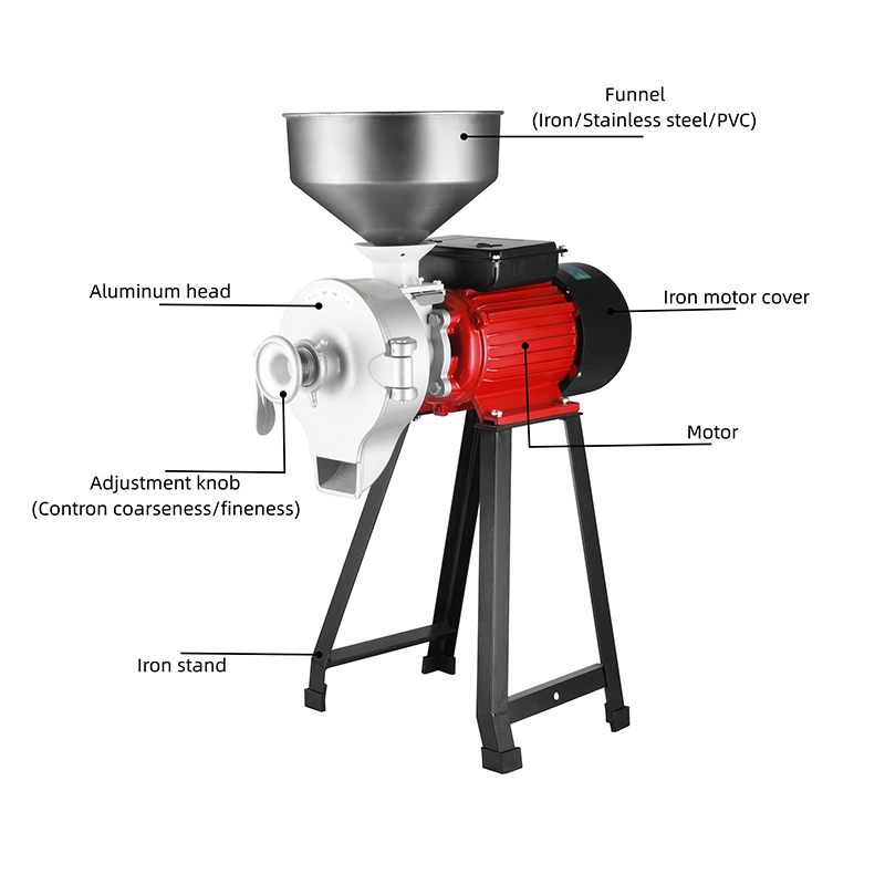 เครื่องเจียรเมล็ดข้าวหัวอลูมิเนียมพร้อมแผ่นเจียรแบบถอดเปลี่ยนได้